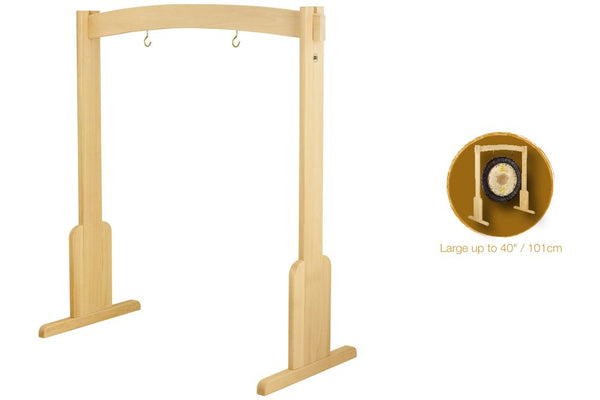 Gong Stand, Large, Beech Wood, up to 40''/101cm Gong